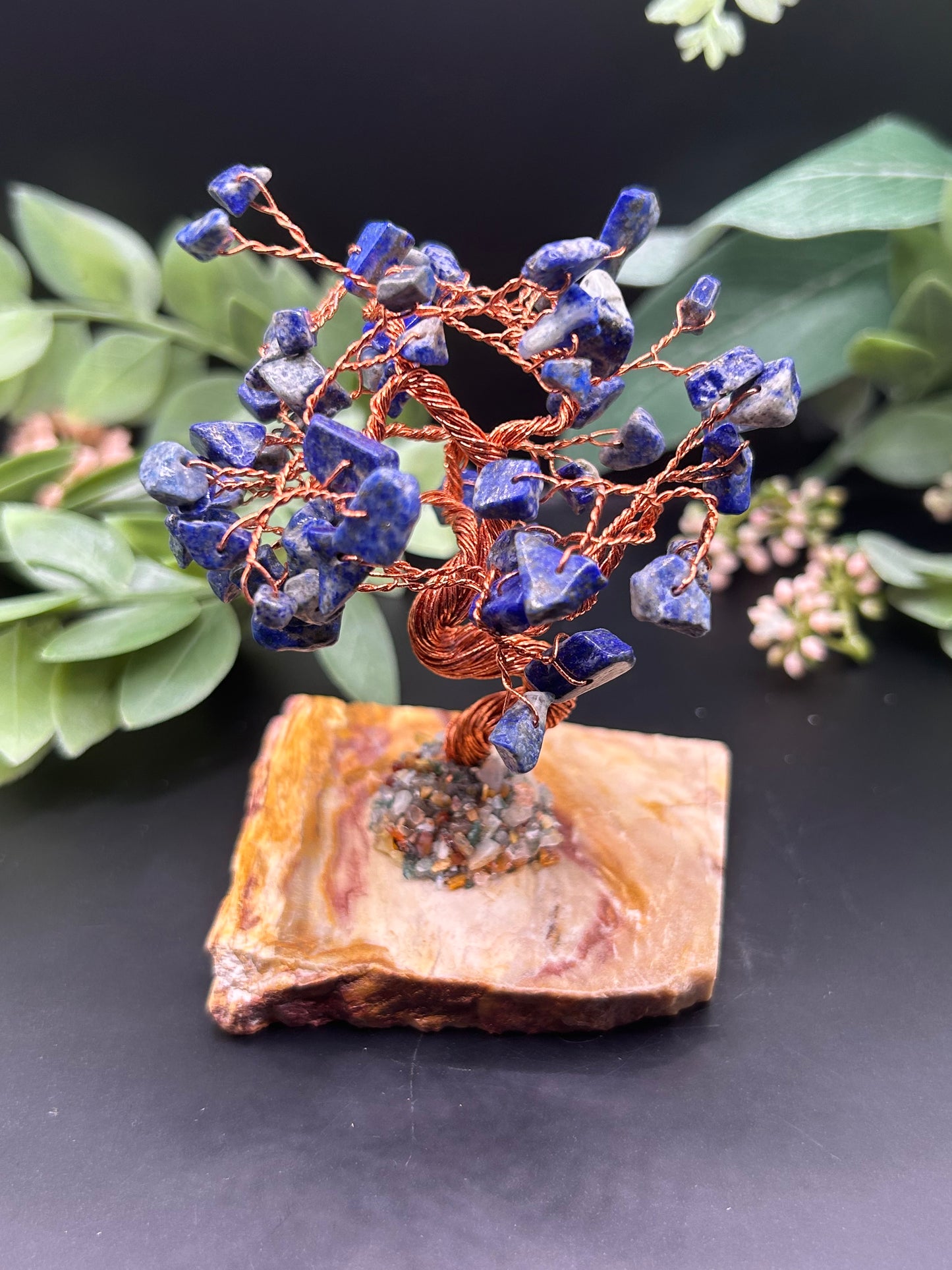 Lapis Crystal Chip Tree