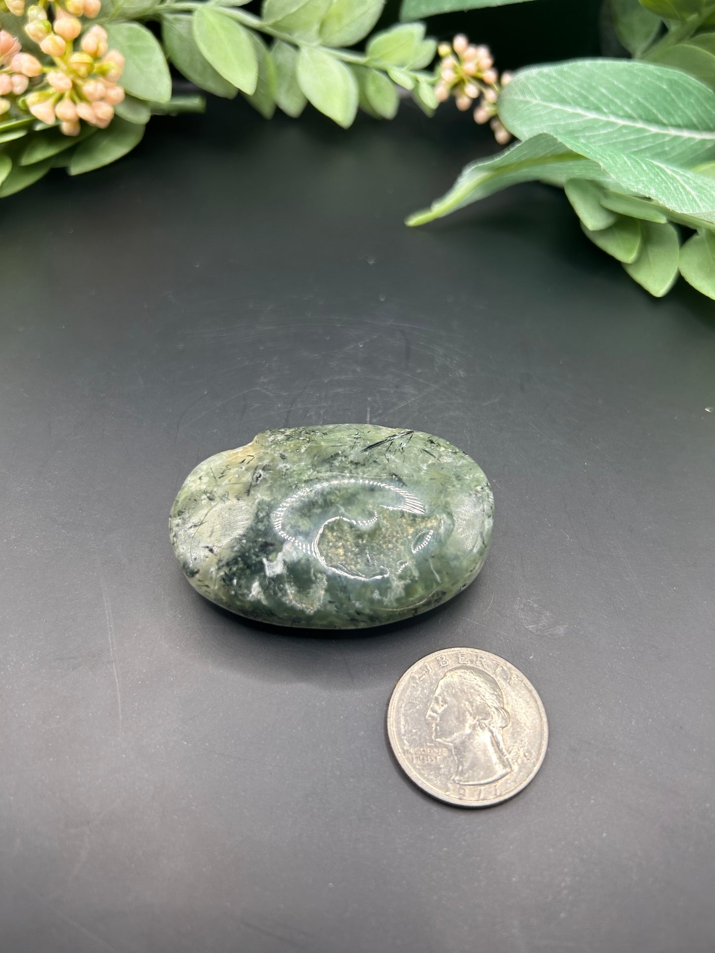 Prehnite Gallet Palm Stone